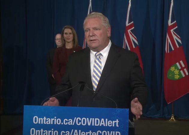 Ontario Premier Doug Ford told off insurance companies during his press briefing at Queen's Park